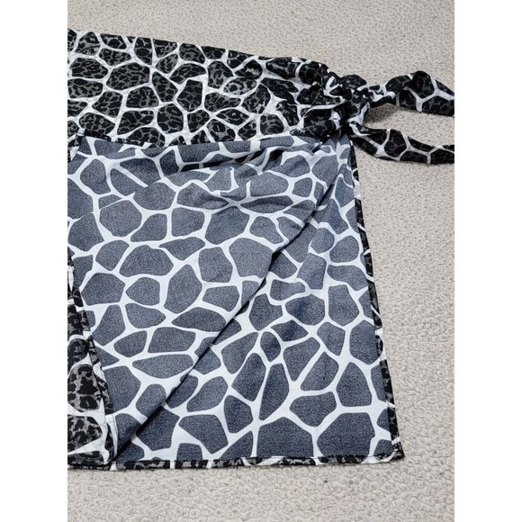 Miraclesuit‎ Women's Black Giraffe Game On Sarong Swimsuit Cover Up Size L/XL - Picture 4 of 8